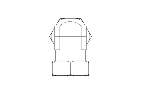 Threaded elbow connector L 28/28 St