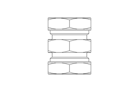 Pipe screw connector L 28/28 St-Zn