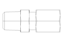 Pipe screw connector LL 4 M8x1