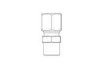 Pipe screw connector LL 6 M10x1