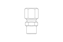 Pipe screw connector LL 6 M10x1