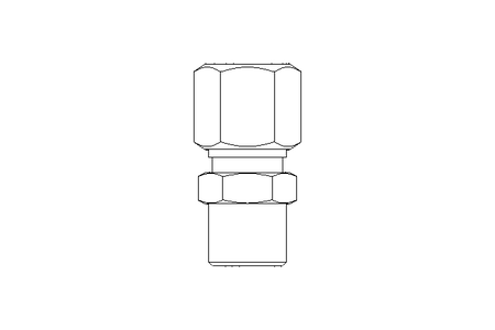 Pipe screw connector LL 6 M10x1