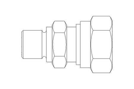 Rohrverschraubung L 8 G1/8" St-Zn