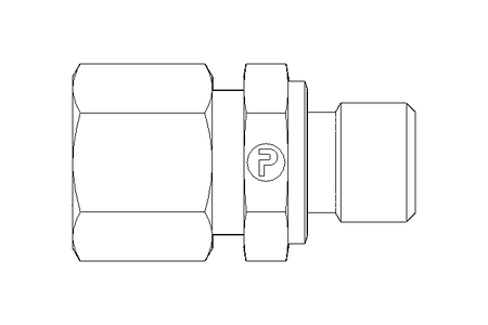 Pipe screw connector L 10 G1/4" St-phos