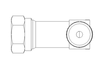 Raccord de tube LL 4 M8x1 St-Zn gelbchr.