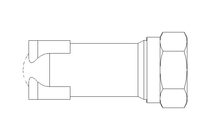 Pipe screw connector LL 4 M8x1