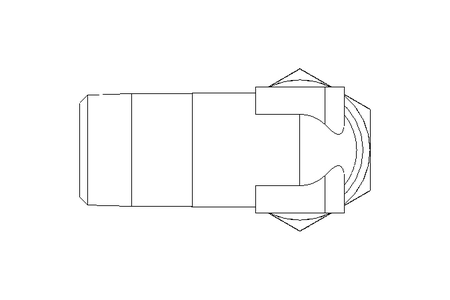 Raccord de tube LL 4 M8x1 St-Zn gelbchr.