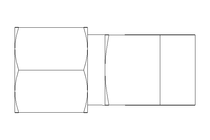 Raccord de tube L 8 R1/4" St-Zn gelbchr.