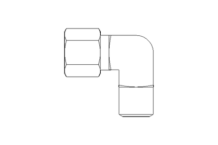 Conector roscado p/ tubos L 8 R1/4"