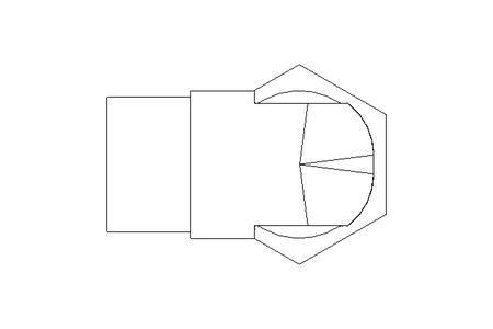 Raccord de tube L 15 R1/2" 1.4571