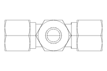 Threaded T-connector L 10/10/10 St-Zn