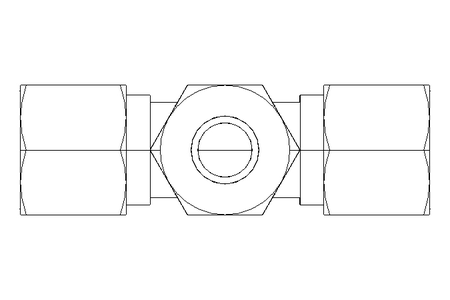 T-Verschraubung L 10/10/10 St-Zn DIN2353