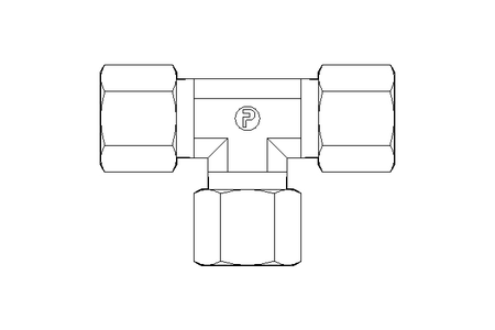 Threaded T-connector L 10/10/10 St-Zn