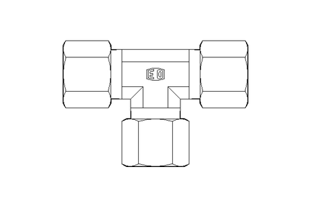 Threaded T-connector L 10/10/10 St-Zn