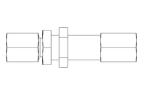 Thread. bulkhead connect. L 6/6 1.4571