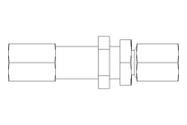 Thread. bulkhead connect. L 6/6 1.4571