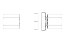 Thread. bulkhead connect. L 6/6 1.4571