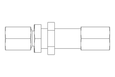 Thread. bulkhead connect. L 6/6 MS