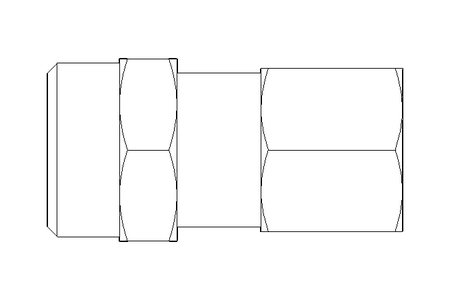 Anschlussverschraubung L 8 G1/4" 1.4571