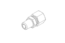 Conector roscado p/ tubos L 10 NPT1/4"