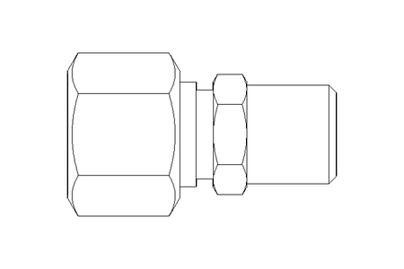 Pipe screw connector L 12 R1/4" 1.4571