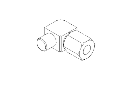 Pipe screw connector LL 6 M6x1 St-Zn