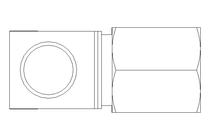 Pipe screw connector LL 6 M6x1 St-Zn