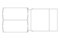 Rohrverschraubung LL 6 M6x1 St-Zn