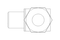 Rohrverschraubung LL 6 M6x1 St-Zn