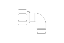 Pipe screw connector LL 6 M8x1 St-Zn