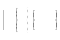 Anschlussverschraubung L 6 G1/4" Niro