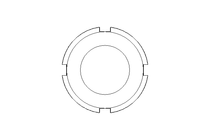 Slotted nut F DN25 1.4404 DIN11851