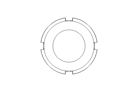 Slotted nut F DN25 1.4404 DIN11851