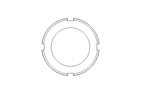 Slotted nut F DN50 1.4301 DIN11851