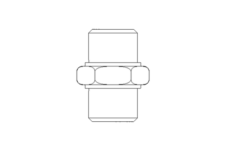 Doppelnippel G1/4-G1/4 Ms vernickelt