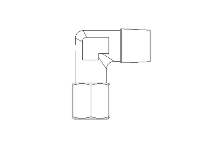 Threaded elbow connector 8 R1/4"