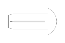 Grooved drive stud ISO8746 2.3x6 Al