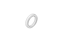 Wiper ring 35x44.6x6.5 PTFE