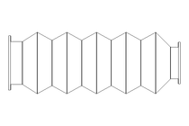 Rubber bellows L=100-320 d=28 D=39