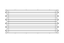 Square bellows L=810 LA= BA=