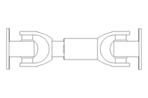 Universal joint shaft D=58 L1=190 L2=215