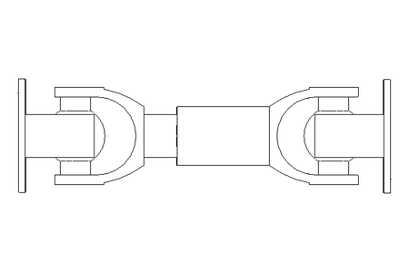 Universal joint shaft D=58 L1=190 L2=215