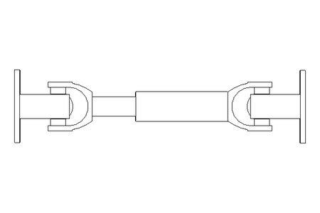 Universal joint shaft D=75 L1=300 L2=355