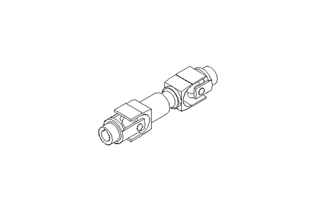 Universal joint shaft D=25 L1=158 L2=168