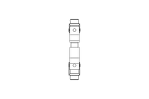 Universal joint shaft D=25 L1=158 L2=168