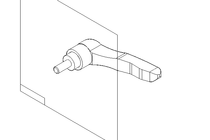 Clamping lever stainless M6x15