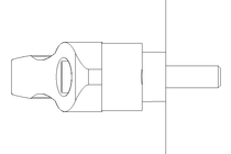 Alavanca de fixacao de aco inox  M6 x 15