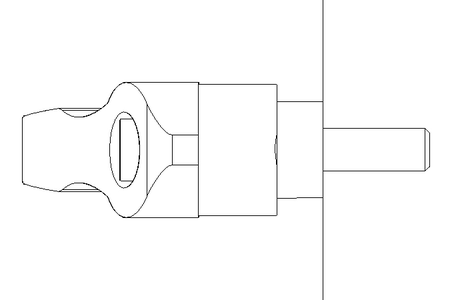 Alavanca de fixacao de aco inox  M6 x 15