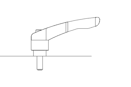 Alavanca de fixacao de aco inox  M6 x 15