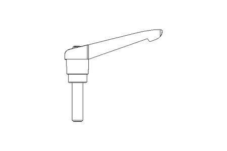 Clamping lever K adjustable M8x30